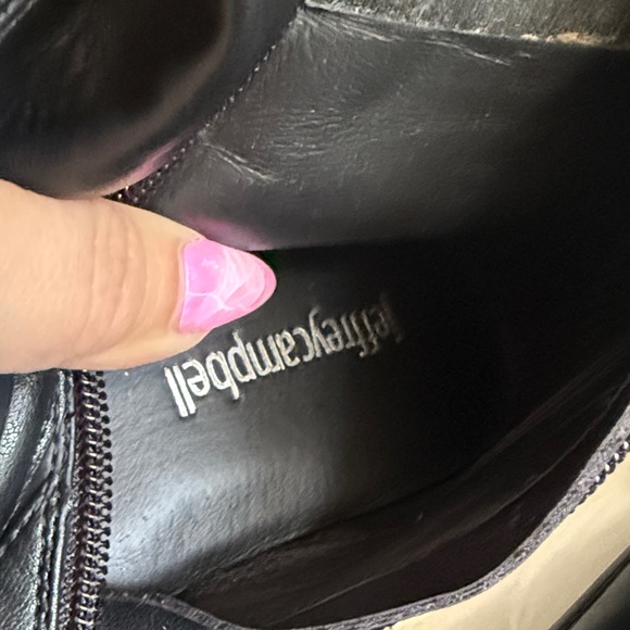 Jeffrey Campbell Black Heeled Boots thigh high - Picture 7 of 14